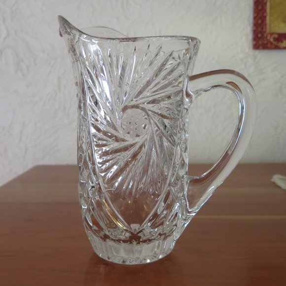 Yugoslavian Crystal Clear 24% Lead Crystal Pitcher - Picture 1 of 9